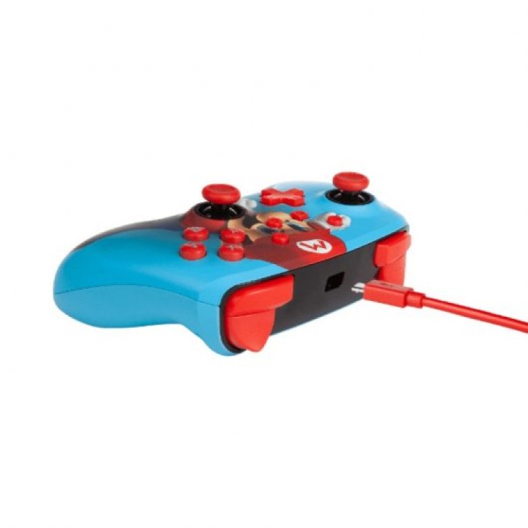 Power A Mando con Cable Azul Cielo Mario Punch para Nintendo Switch