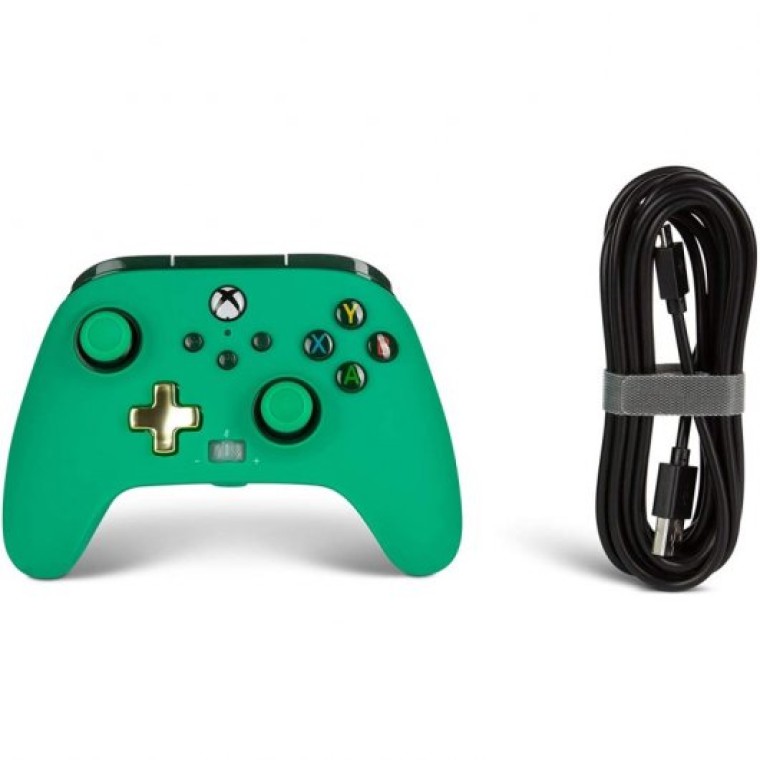 Power A Mando con Cable Verde para Xbox Series/Xbox One/PC