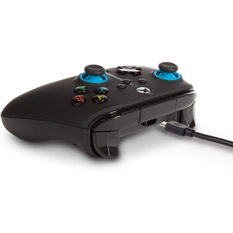 Power A Mando con Cable Hint Negro/Azul para Xbox Series X / S / Xbox One / PC