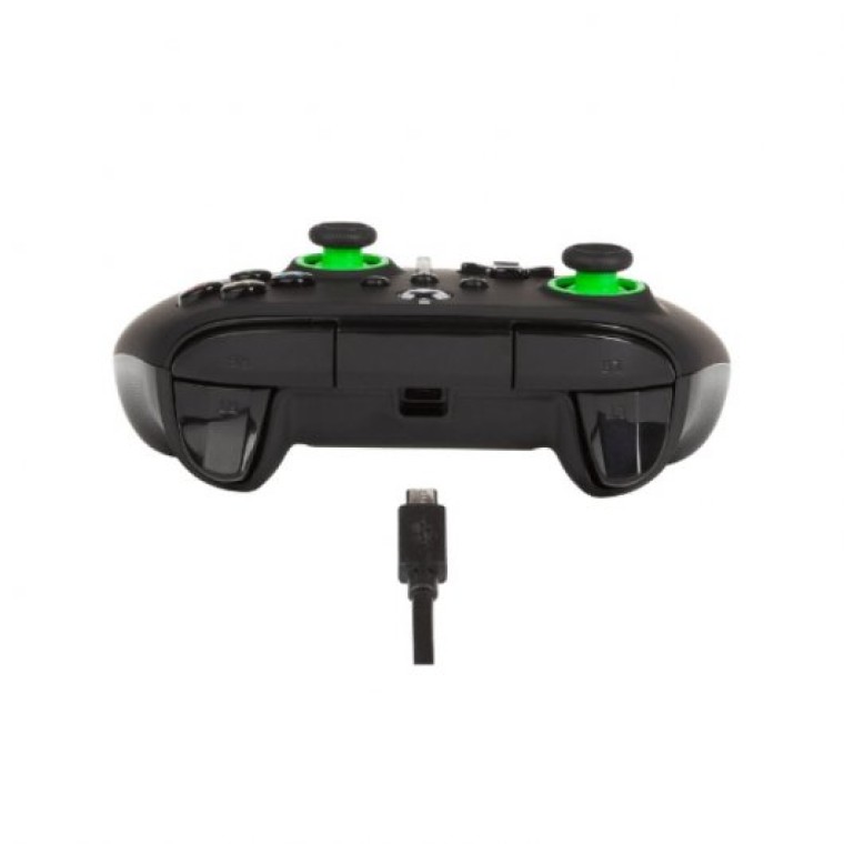 Power A Mando con Cable Hint Negro/Verde para Xbox Series X / S / Xbox One / PC