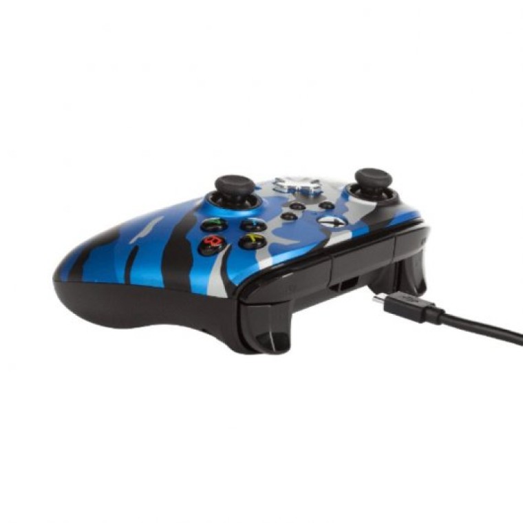 Power A Mando con Cable Camuflaje Azul para Xbox Series X / S / Xbox One / PC