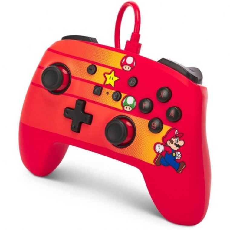 Power A Speedster Mario Mando con Cable Rojo para Nintendo Switch