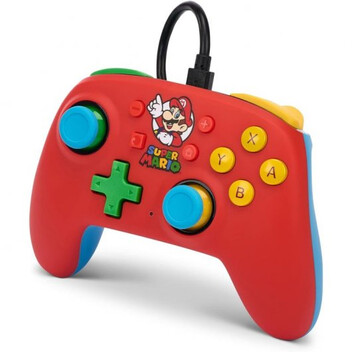Power A Mario Medley Mando Nano con Cable Rojo para Nintendo Switch
