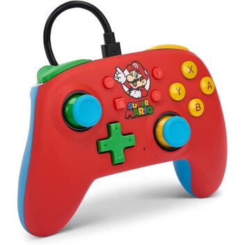 Power A Mario Medley Mando Nano con Cable Rojo para Nintendo Switch