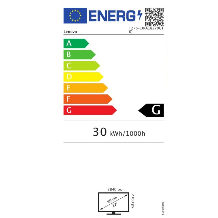 Lenovo ThinkVision T27p-10 27" LED IPS UltraHD 4K