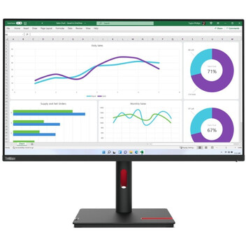 Monitor Lenovo ThinkVision T32h-30 31.5" IPS Quad HD 60Hz USB-C 90W Ethernet Pivot VESA Negro Monitor Lenovo ThinkVision T32h-30 31.5" IPS Quad HD 60Hz USB-C 90W Ethernet Pivot VESA Negro