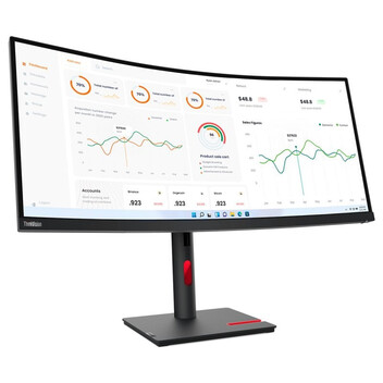 Monitor Lenovo ThinkVision T34w-30 34" LED VA UltraWide QHD Altura Ajustable Curva USB-C