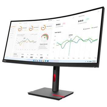 Monitor Lenovo ThinkVision T34w-30 34" LED VA UltraWide QHD Altura Ajustable Curva USB-C