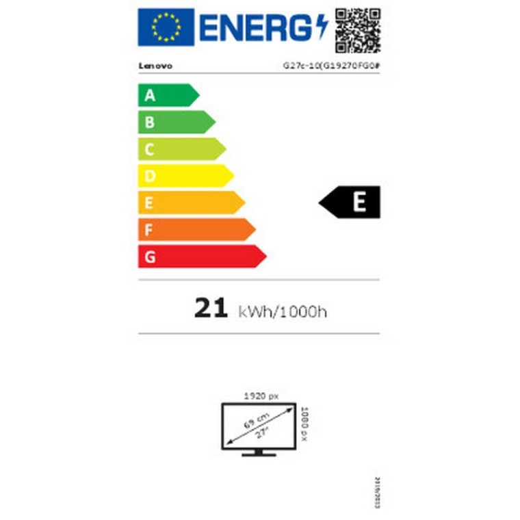 Lenovo G27c-10 27" LED FullHD 165Hz FreeSync Curvo