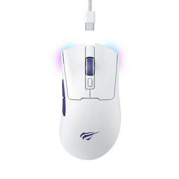 Ratón Havit 6950676229837 Inalámbrico/Batería 10000 DPI Blanco 7 Botones RGB Ratón Havit 6950676229837 Inalámbrico/Batería 10000 DPI Blanco 7 Botones RGB