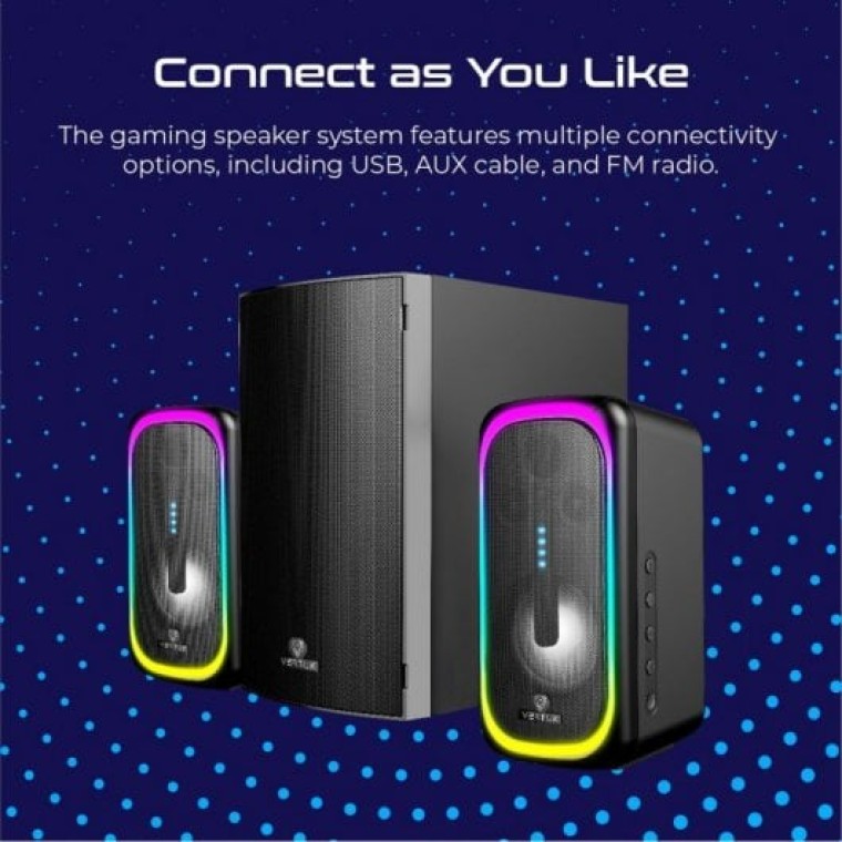 Vertux Sonicthunder-50 Altavoces Gaming 2.1 RGB Bluetooth 50W