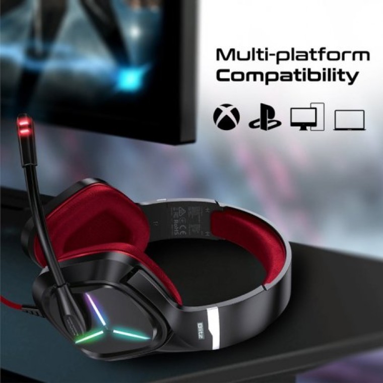 Vertux Blitz Auriculares Gaming 7.1 Rojo