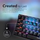 Vertux VertuPro-80 Teclado Mecánico Gaming Inalámbrico RGB TKL Switch Azul Layout Inglés