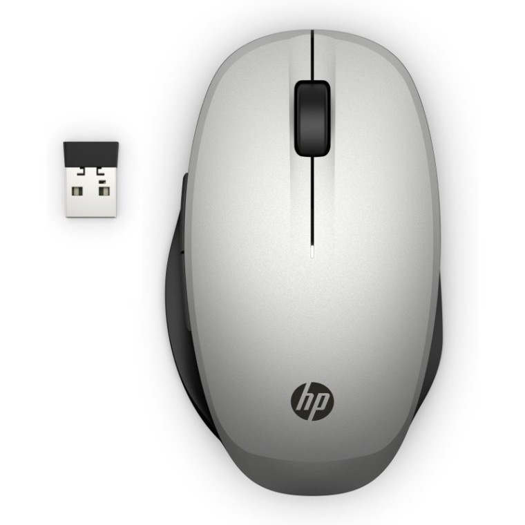 HP Dual Ratón Inalámbrico con Modo Dual 1200DPI Plata