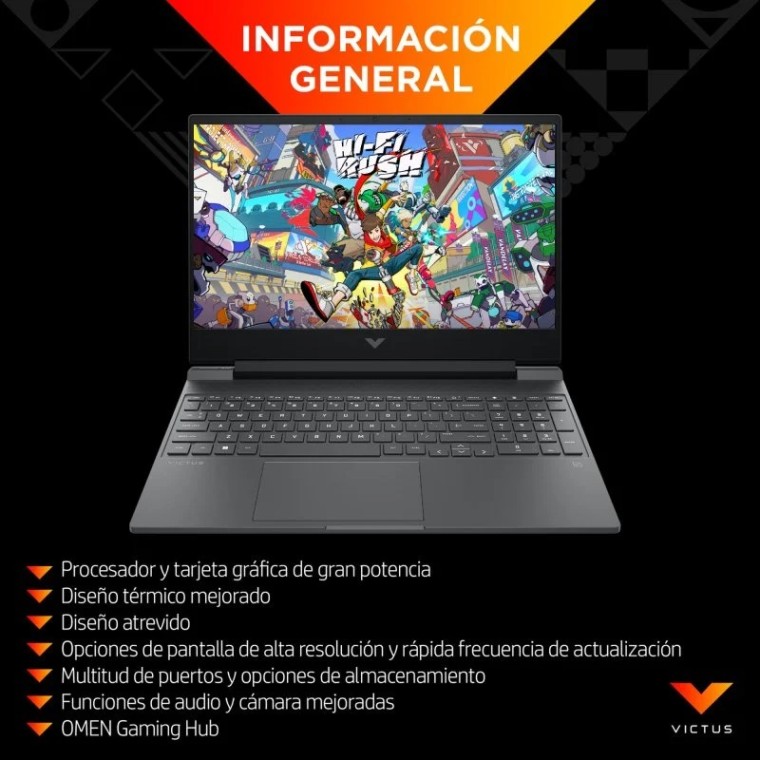 HP Victus 15-fa0012ns Intel Core i5-12500H/16GB/512GB SSD/RTX 3050/15.6"