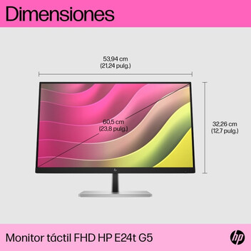 Monitor HP E24t G5 23.8" FHD 75Hz IPS Táctil Altura Ajustable Antirreflejo USB HDMI DP Monitor HP E24t G5 23.8" FHD 75Hz IPS Táctil Altura Ajustable Antirreflejo USB HDMI DP