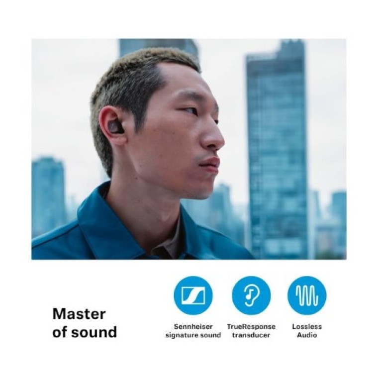 Sennheiser Momentum True Wireless 4 Auriculares Bluetooth con Cancelación de Ruido Grafito Negro