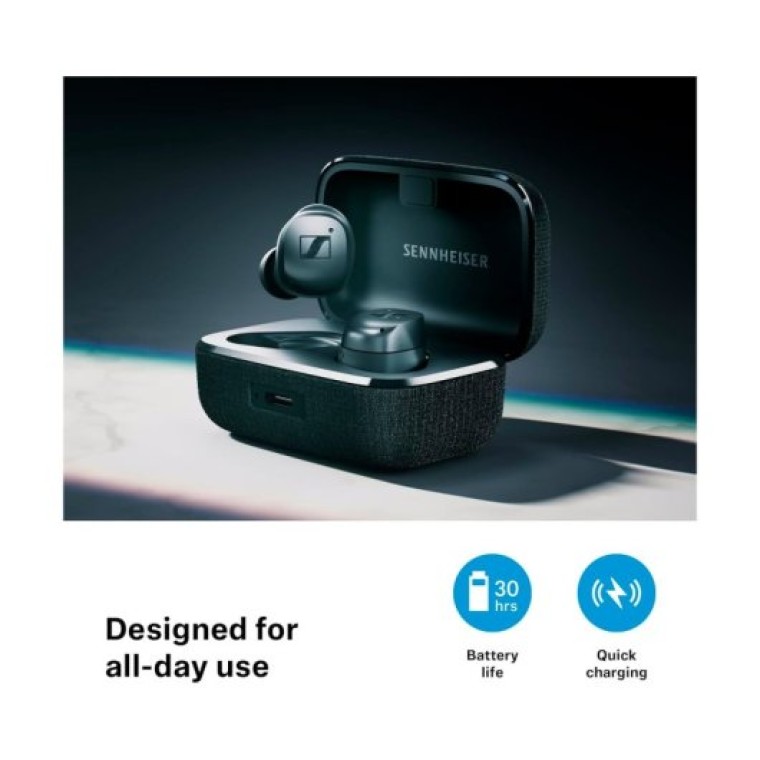 Sennheiser Momentum True Wireless 4 Auriculares Bluetooth con Cancelación de Ruido Grafito Negro