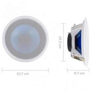 VidaXL Altavoz Empotrable de Pared/Techo 180W Blanco VidaXL Altavoz Empotrable de Pared/Techo 180W Blanco