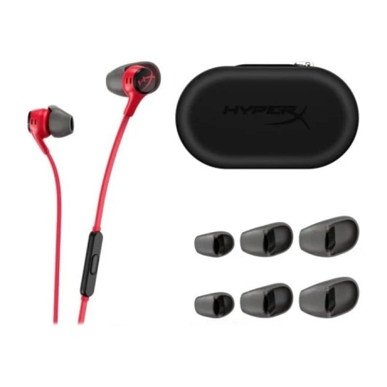 HyperX Earbuds II Auriculares Gaming Intraurales con Micrófono Rojos