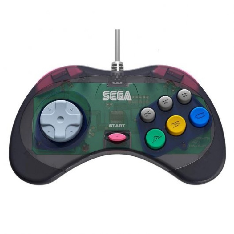 Retro-Bit Sega Saturn Gamepad Slate Grey