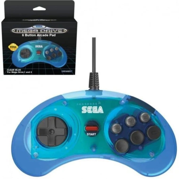 Retro-Bit Gamepad SEGA MD Mini 6-B USB Azul