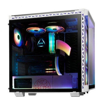Adata XPG Battlecruiser ARGB Cristal Templado USB-C Blanca Adata XPG Battlecruiser ARGB Cristal Templado USB-C Blanca