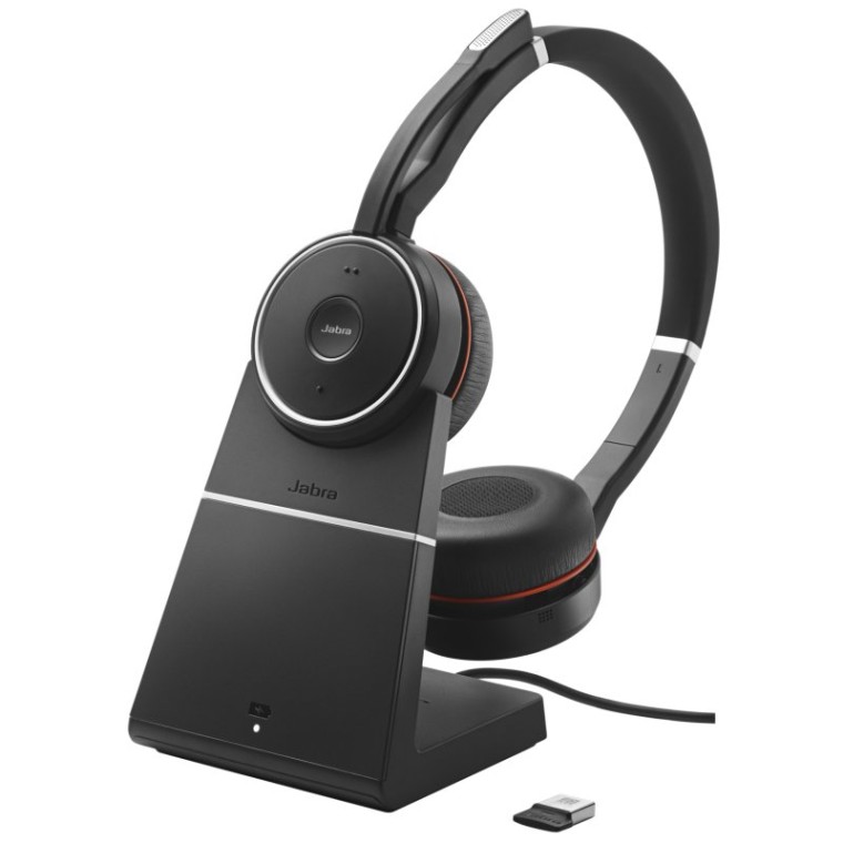 Jabra Evolve 75 SE UC Auriculares Inalámbricos con Micrófono + Base de Carga