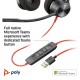 Poly Blackwire 3320 USB-A Certificado Microsoft Teams Auriculares con Micrófono Negros