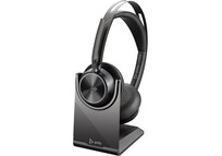 Poly Voyager Focus 2 Auriculares Bluetooth Negros con Base de Carga y Certificado Microsoft Teams