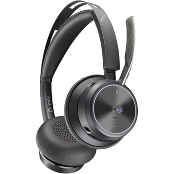 Poly Voyager Focus 2 Auriculares Bluetooth Negros con Base de Carga y Certificado Microsoft Teams