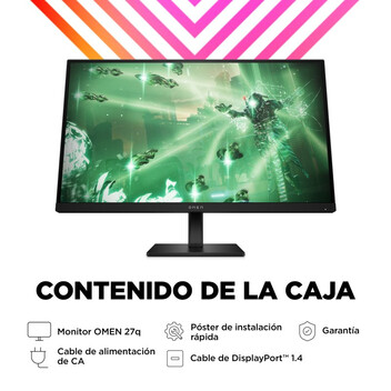 Monitor HP OMEN 27q 27" LED IPS QHD 165Hz Altura Ajustable FreeSync Premium