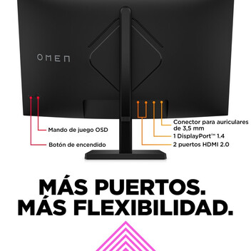 Monitor HP OMEN 32c 31.5" LED VA QHD 165Hz HDR400 Altura Ajustable FreeSync Premium Curvo