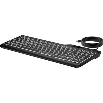 Teclado HP 405 QWERTY ES Membrana Retroiluminado USB 12 Teclas Programables Negro