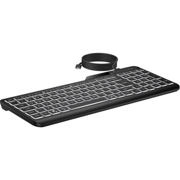 Teclado HP 405 QWERTY ES Membrana Retroiluminado USB 12 Teclas Programables Negro