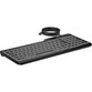 Teclado HP 405 QWERTY ES Membrana Retroiluminado USB 12 Teclas Programables Negro
