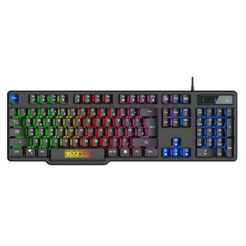 Teclado membrana Sparco SPGAMEKITESP Layout ES RGB pack ratón auriculares alfombrilla Teclado membrana Sparco SPGAMEKITESP Layout ES RGB pack ratón auriculares alfombrilla