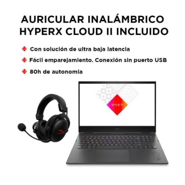 HP OMEN Transcend 16-u0002ns Intel Core i7-13700HX/32GB/1TBSSD/RTX4070/16.1"+HyperX Cloud Core II