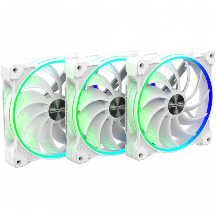 Alpenföhn Wing Boost 3 ARGB White Edition Triple Pack 3 Ventiladores Suplementarios 140mm