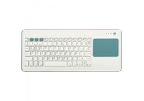 Silver HT Teclado Inalámbrico con Touchpad Blanco/Azul Silver HT Teclado Inalámbrico con Touchpad Blanco/Azul