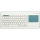 Silver HT Teclado Inalámbrico con Touchpad Blanco/Azul Silver HT Teclado Inalámbrico con Touchpad Blanco/Azul