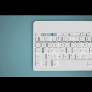 Silver HT Teclado Inalámbrico con Touchpad Blanco/Azul Silver HT Teclado Inalámbrico con Touchpad Blanco/Azul