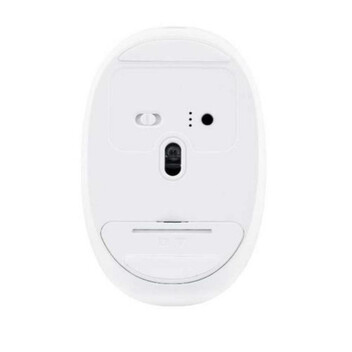 Ratón inalámbrico Bluetooth + USB Recargable 1600 DPI Blanco clic silencioso Ratón inalámbrico Bluetooth + USB Recargable 1600 DPI Blanco clic silencioso