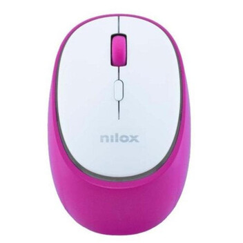 Ratón Wireless Bluetooth Rosa Recargable 1600 DPI Clic Silencioso 4 Botones