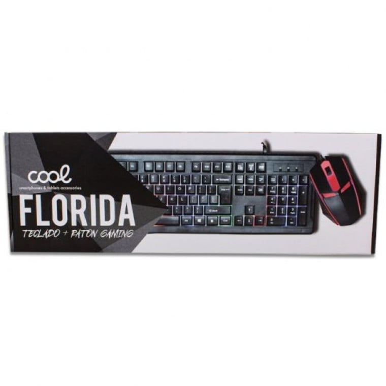 Cool Florida Kit Gaming Teclado Español USB + Raton con Iluminación