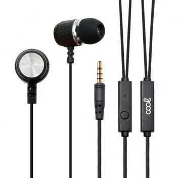 Cool Auriculares Metalizado Stereo 3,5mm Con Micro Negro Cool Auriculares Metalizado Stereo 3,5mm Con Micro Negro