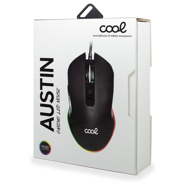 Cool Austin Ratón Gaming RGB 1200 DPI Negro