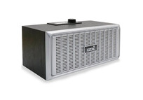 Cool Retro Altavoz Bluetooth Madera Negro Frontal Plata 20W