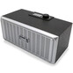 Cool Retro Altavoz Bluetooth Madera Negro Frontal Plata 20W