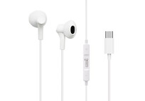 Cool Auriculares de Botón Stereo Digital con Micro USB-C Blancos